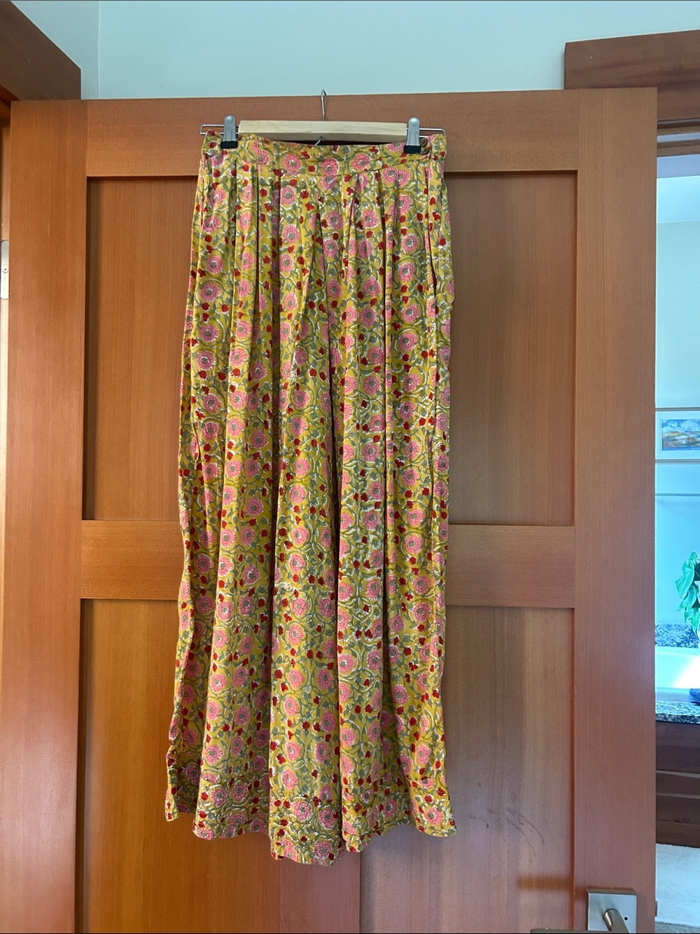 Floral Pants in Yellow and Pink